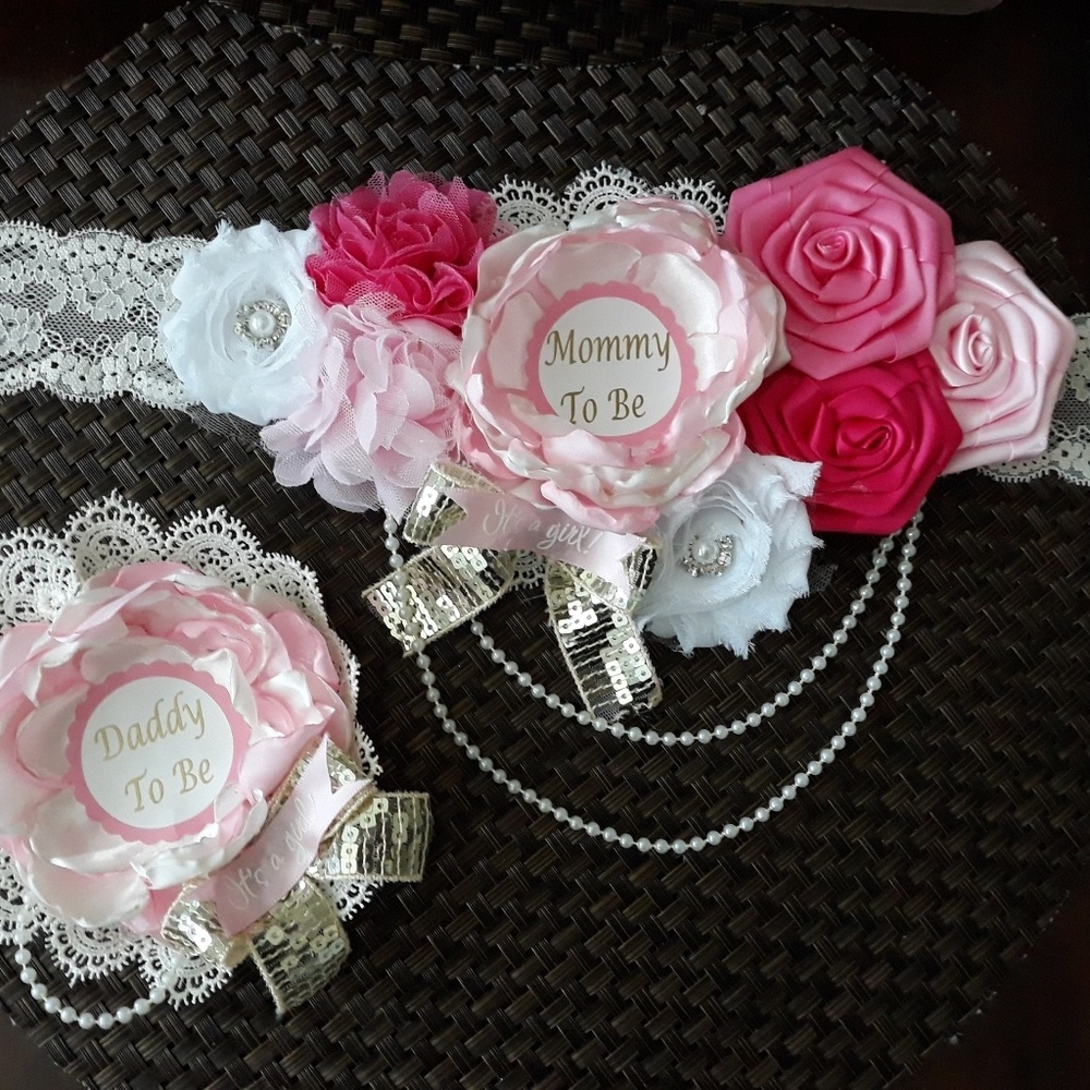 Maternity Sash and pin
